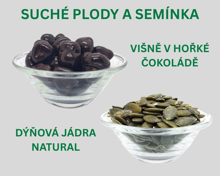 Suché plody a semínka
